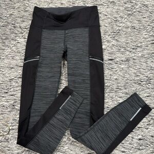 Athleta Black and Gray Leggings